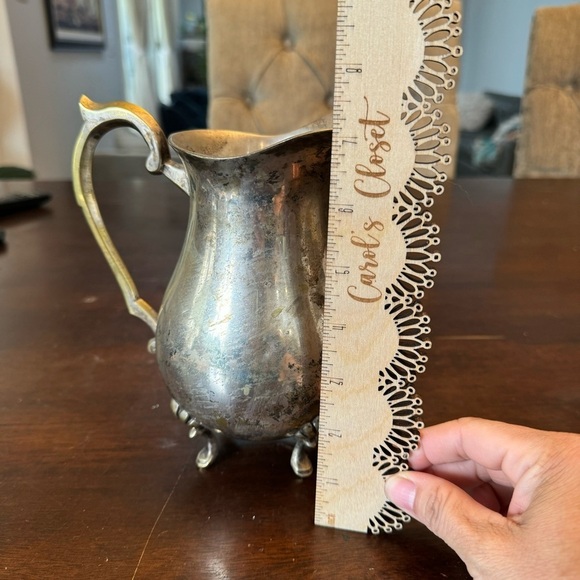 Vintage International Silver Co.Silverplated Pitcher Hand Made in India - Picture 14 of 16